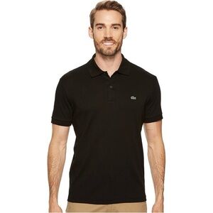 Lacoste Men's Large Polo Shirt Classic Short Sleeve Piqué Black Size 5